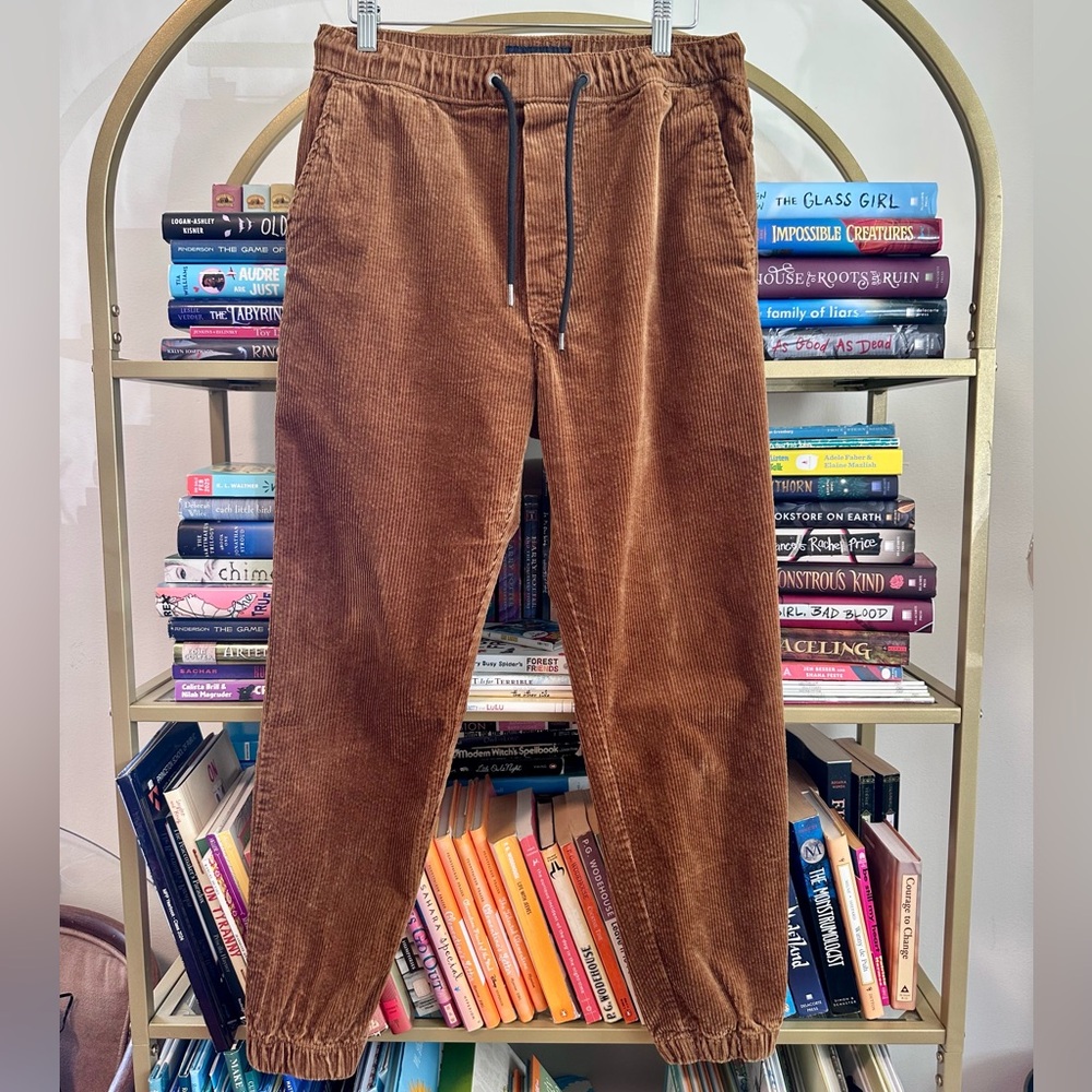 American Eagle Warm Caramel Corduroy Jogger Pants 🤎🧸